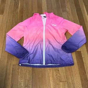 Pink & Purple Ombré Rain Jacket